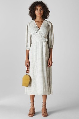 Catalina Check Wrap Dress from Whistles