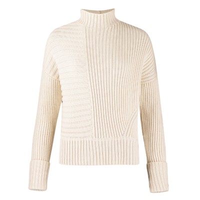 Funnel Neck Wool Rib Jumper from Me + Em