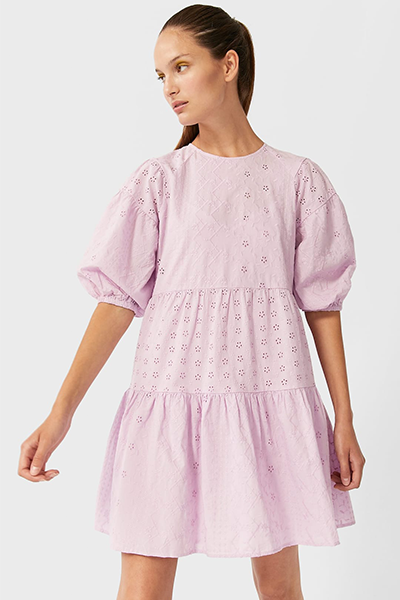 Short Swiss Embroidery Dress from Stradivarius