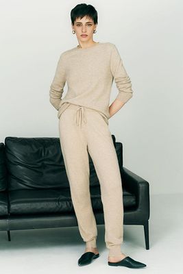 Oatmeal Cashmere Trackpants from Chinti & Parker