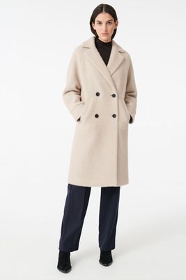 Double-Breasted Mini Houndstooth Coat from Maje