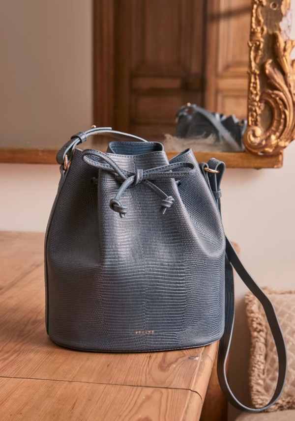 Navy Blue Leather Bag from Sézane
