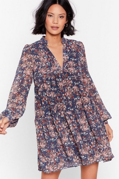 Grow the Score Floral Mini Dress