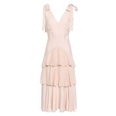 Tiered Silk-Blend Fil Coupé Midi Dress from Lover