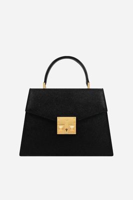 Odette Mini Dolomite Pebble Print Calf Leather Handbag