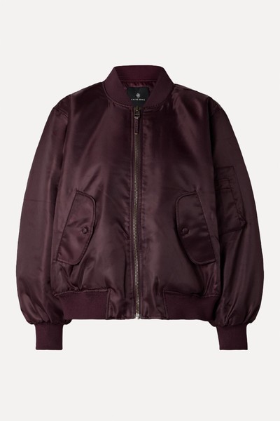 Leon Satin Bomber Jacket from ANINE BING