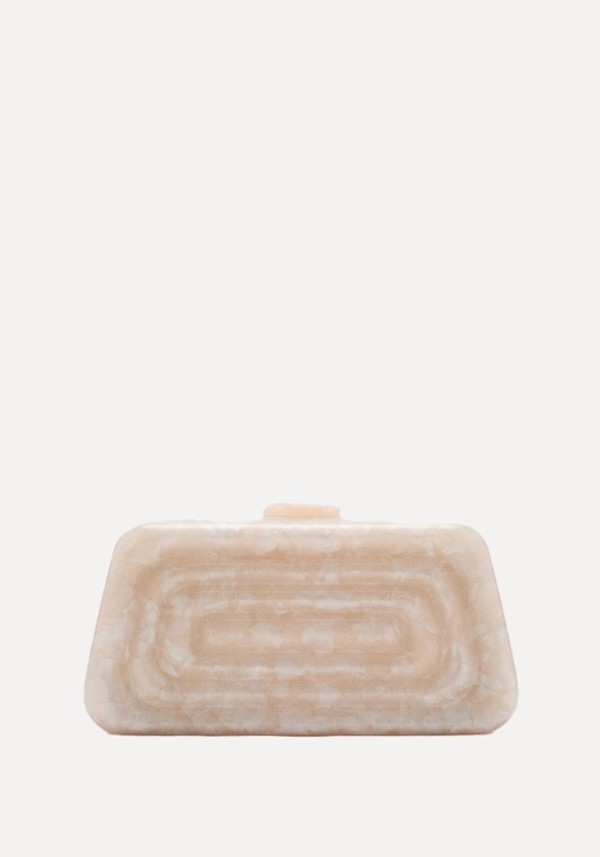 Pearl-Effect Clutch Bag 