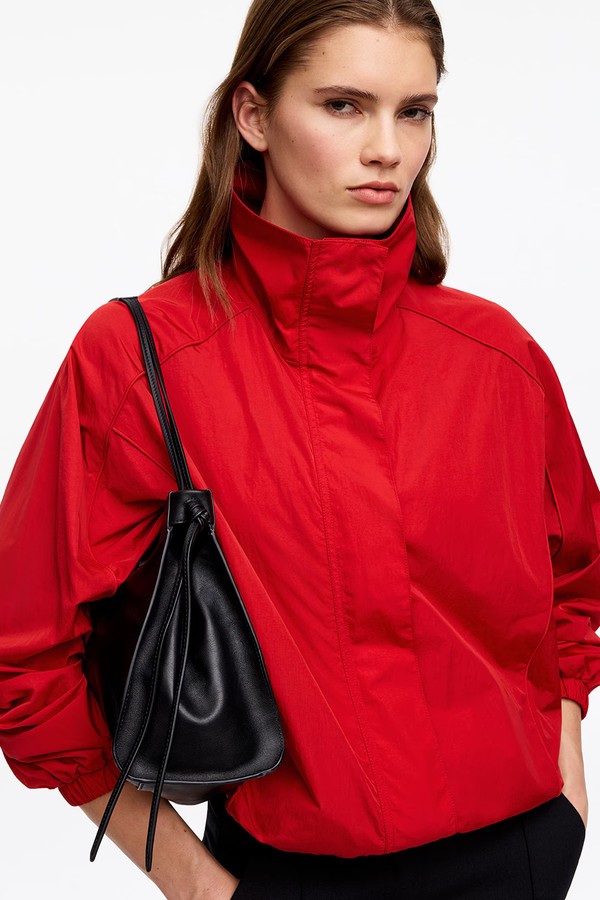 Funnel-Neck Nylon Jacket