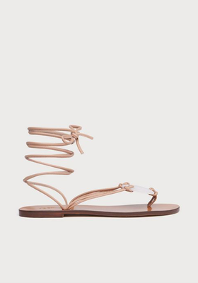 Reese Beige Leather Strappy Flat Sandals from L.K.Bennett