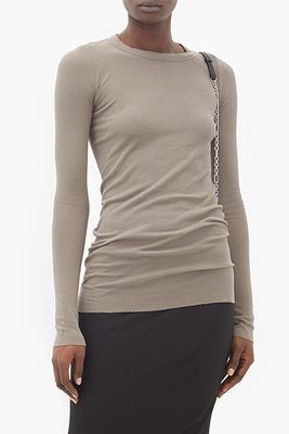 Long Sleeved Ribbed Jersey T-shirt from Rick Owens