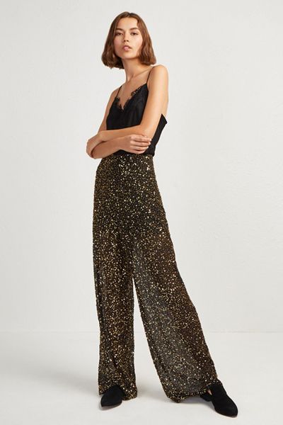 Aida Sequin Wide Leg Trousers