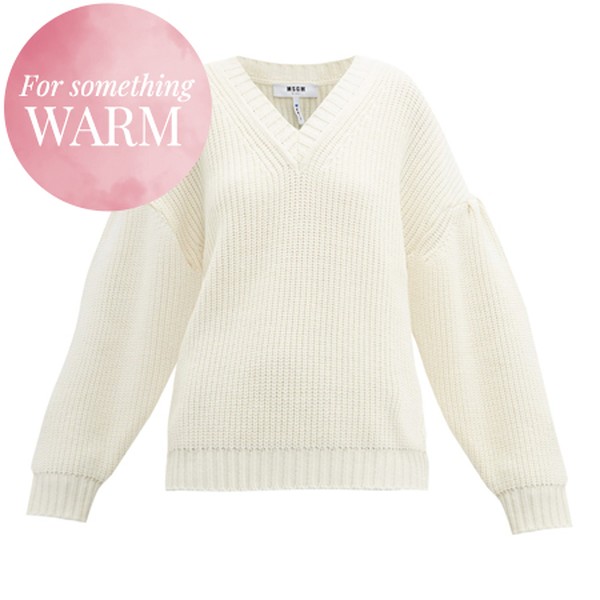V-Neck Wool-Blend Sweater from See by Chloé