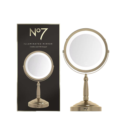 Cordless Illuminated Mirror Gold from No7