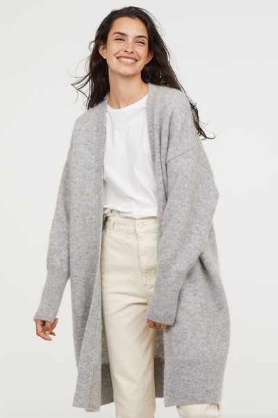  Long Wool-blend Cardigan