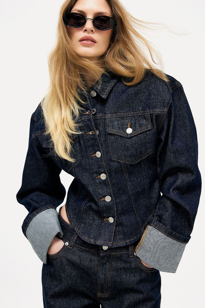 Asymmetric Hem Short Denim Jacket  from Naomi Anwer X NA-KD