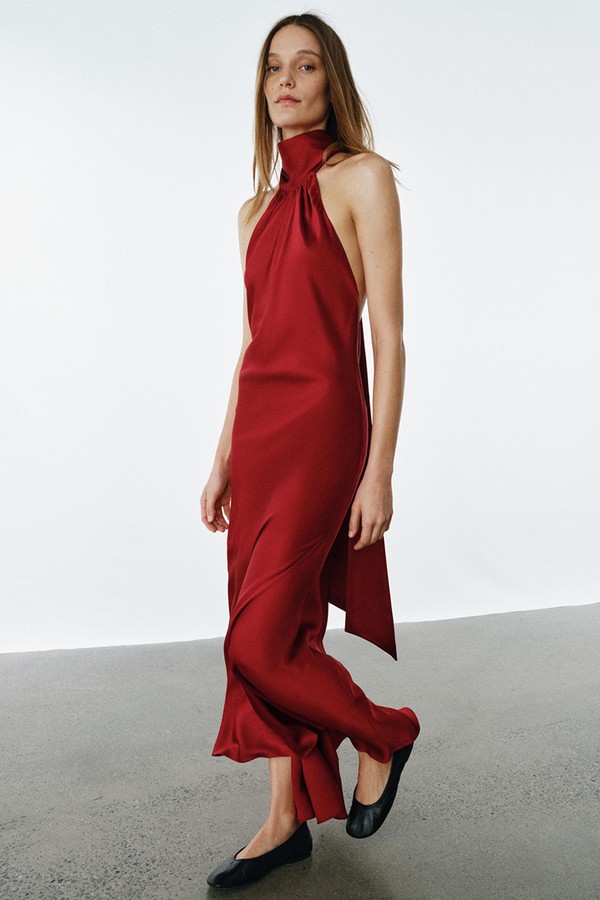 Satin Halter Dress