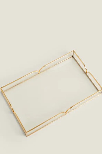 Glass & Metal Tray from Zara