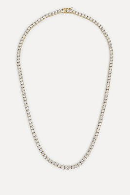 18ct Gold-Plated Brass & Crystal Tennis Necklace  from Oma The Label