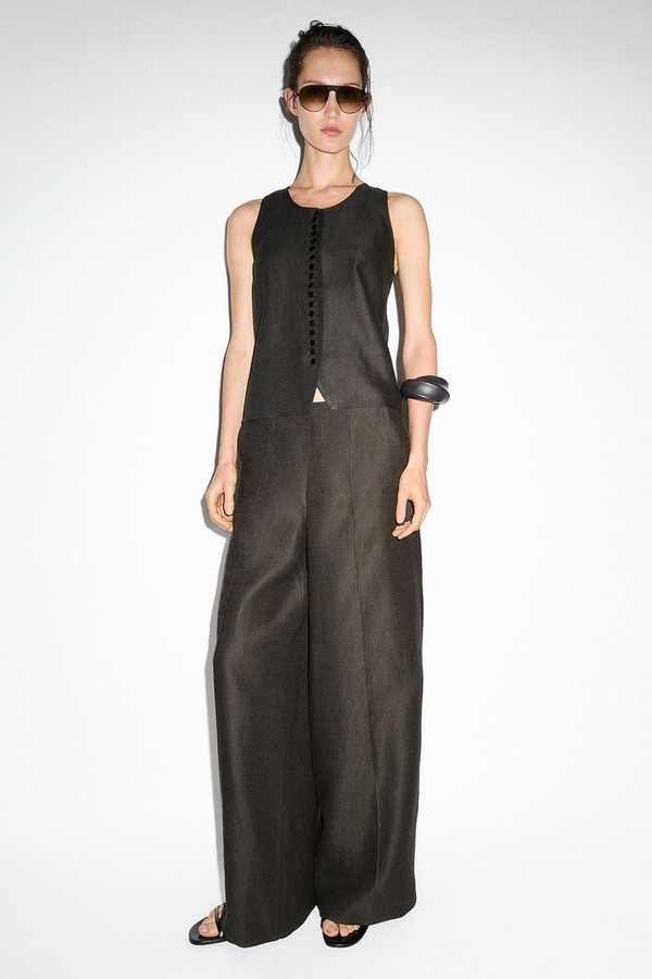 100% Linen Flowing Pants from Massimo Dutti