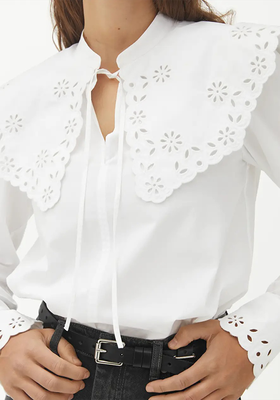Embroidered Wide Collar Blouse from Arket