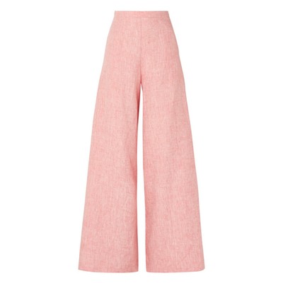 Pamela Linen Wide-Leg Pants