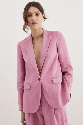 Pure Linen Single Breasted Blazer from Jaeger