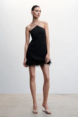 Feather Detail Dress from Mango