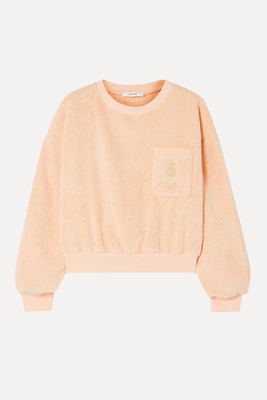 Ritz Paris Embroidered Cotton-Terry Sweatshirt  from Frame 