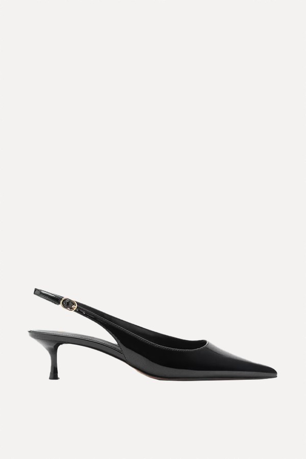 Kitten-Heel Patent Leather Shoes from Mango 
