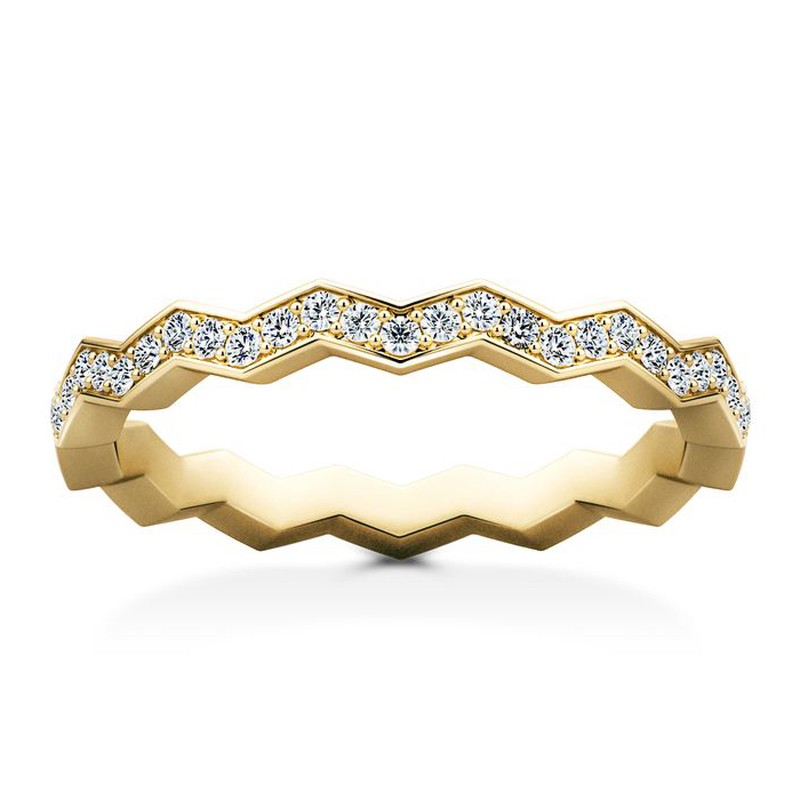 Connections Pave Diamond Stacking Ring