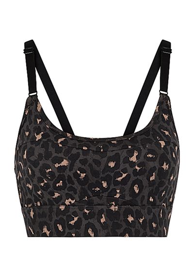 Cometa Leopard-Print Stretch-Jersey Bra Top from Varley