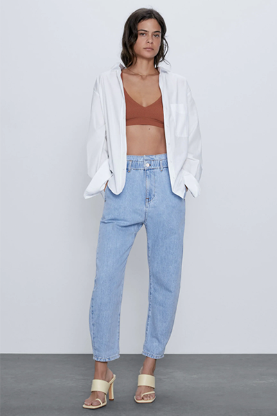 Baggy Paperbag Jeans from Zara