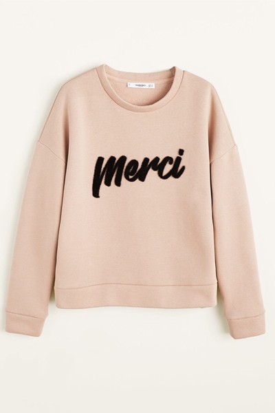 Message Textured Sweatshirt from Mango