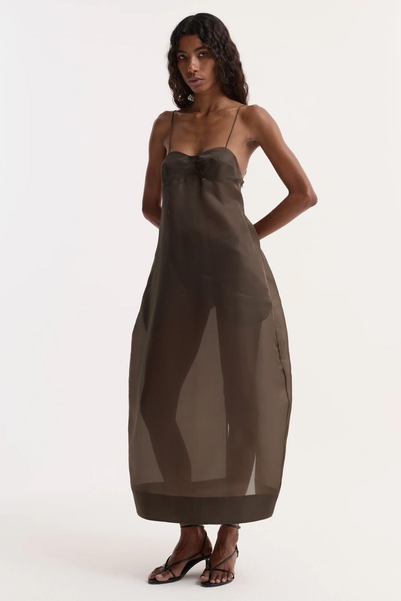 Sheer Bustier Volume Dress from Róhe