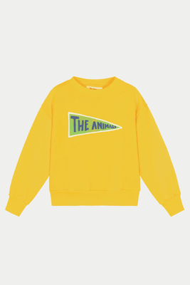 Yellow Cotton Flag & Logo Sweatshirt from The Animals Observatory 