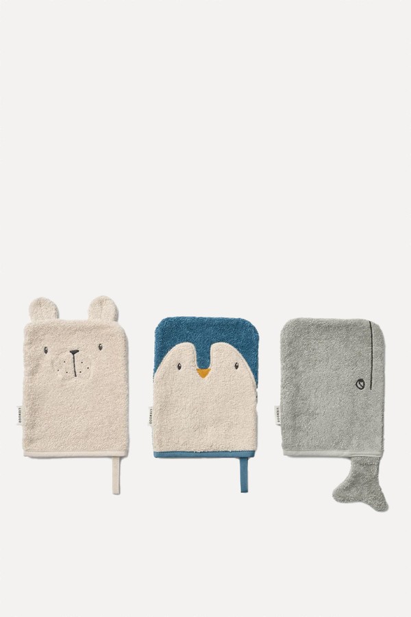 Pack Of Three Sylvester Cotton-Terry Washcloths from Liewood