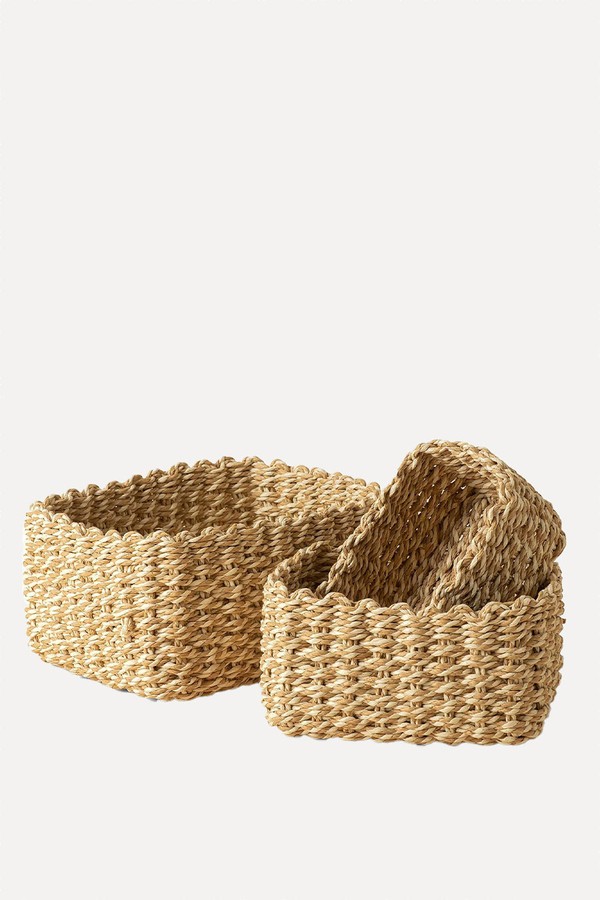Woven Wicker Storage Baskets from La Jolíe Muse