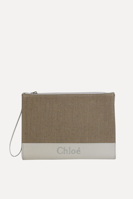 Neutral Sense Zipped Pouch Bag from Chloé