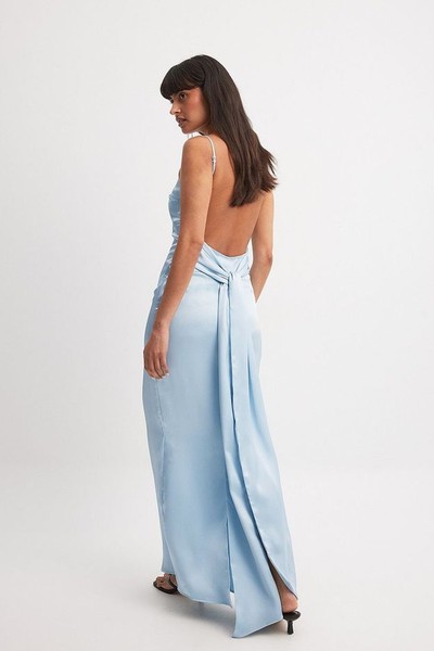 Low Back Satin Maxi Dress from NA-KD