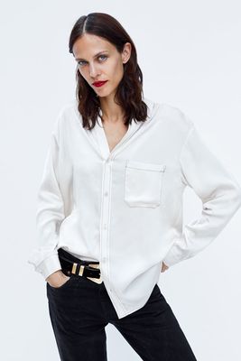 Contrasting Topstitching Shirt from Zara