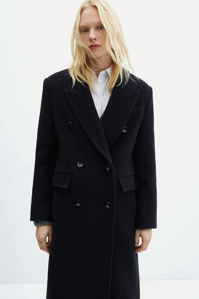 Double-Breasted Wool Coat