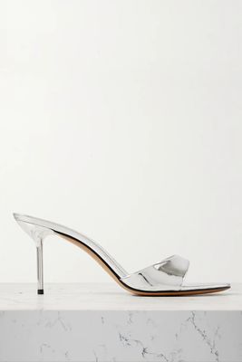 Lidia Mirrored-Leather Sandals from Paris Texas