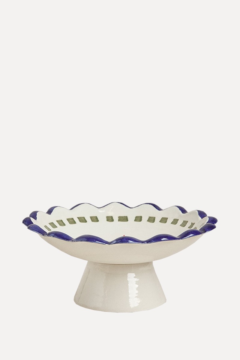 Ceramic Floral Dessert Serving Dish from Zara