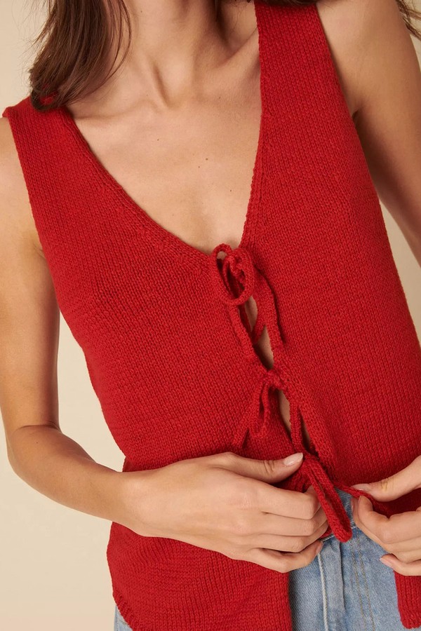 Tie Front Knit Waistcoat from Nobody's Child