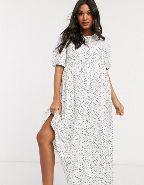 Maxi Smock Dress In Polka Dot from Missguided