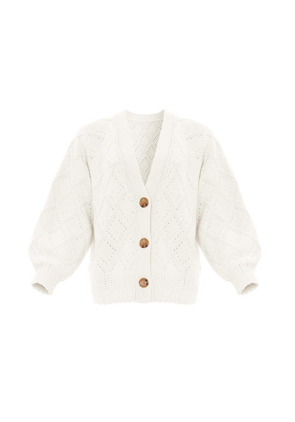 Diamond Stitch Midline Cardigan