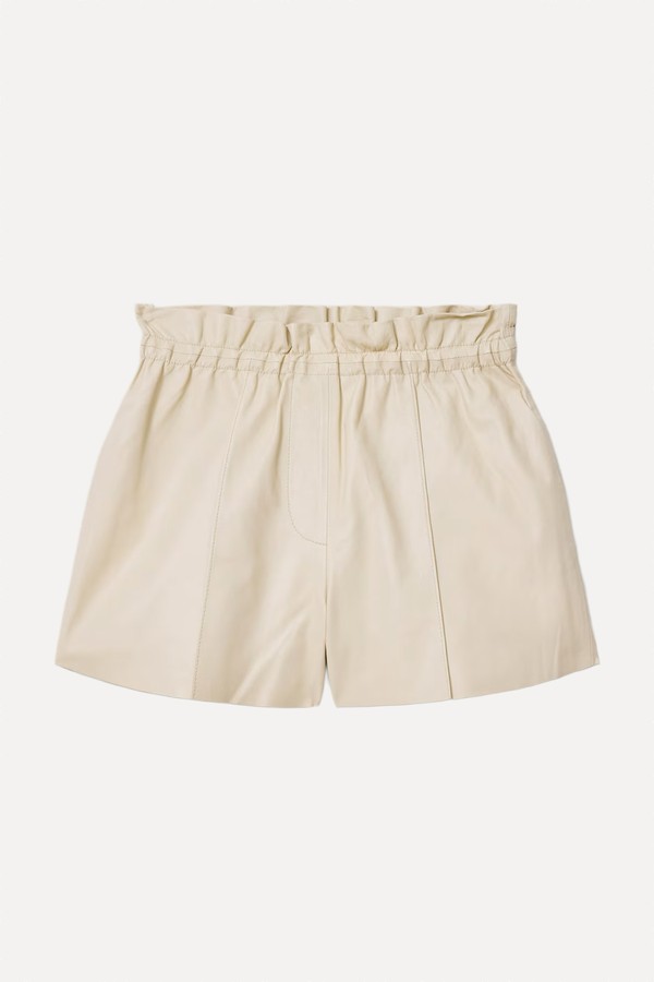 Fran High Rise Leather Shorts