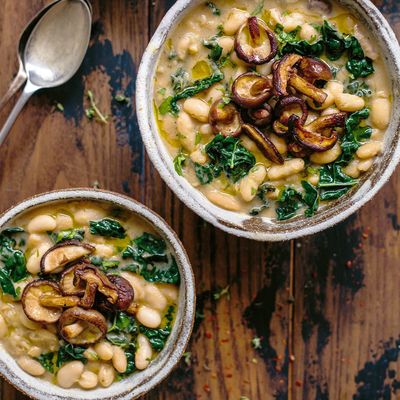 Creamy Cannellini, Mushroom & Cavolo Nero Stew