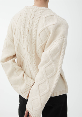 Cable-Knit Wool Jumper