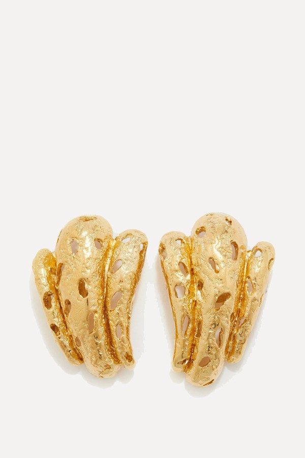 Lira Gold-Plated Earrings from Paola Sighinolfi